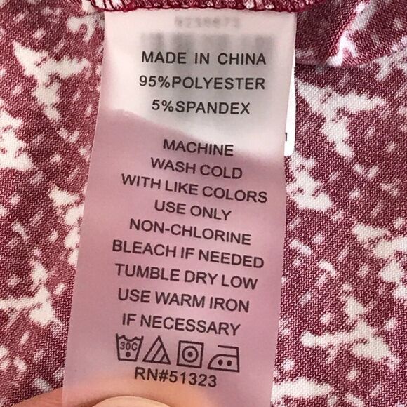 Vince Camuto Boho Print Off Shoulder Blouse Women's Plus Size 1X Stretch Summer - Picture 10 of 10